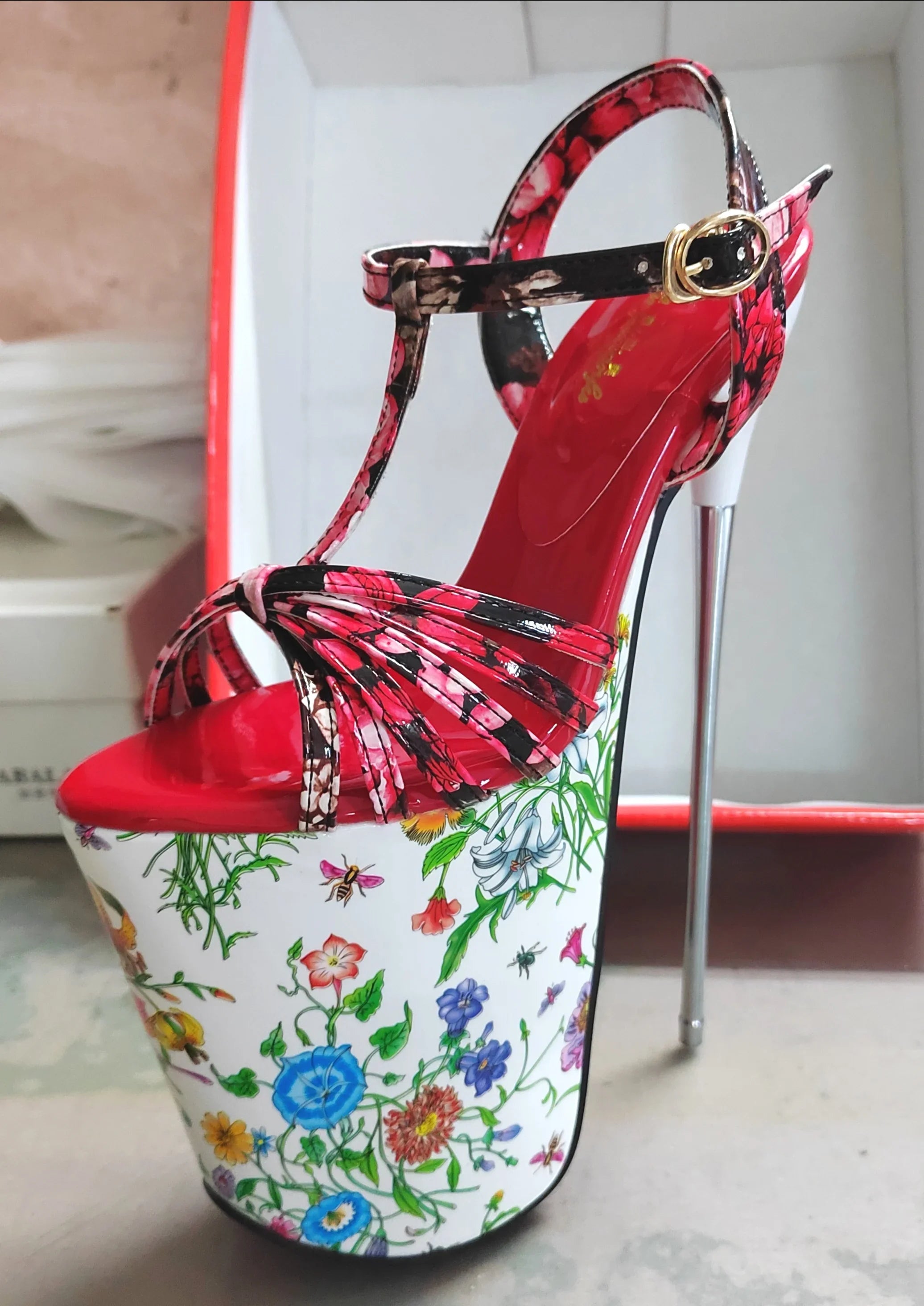 Summer 19cm Metal Thin High Heels Sandals Female Platform Women's Shoes